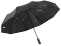 Guarda chuva dobrável automático de 10 ossos com luzes LED, portátil, ultravioleta, muito resistente