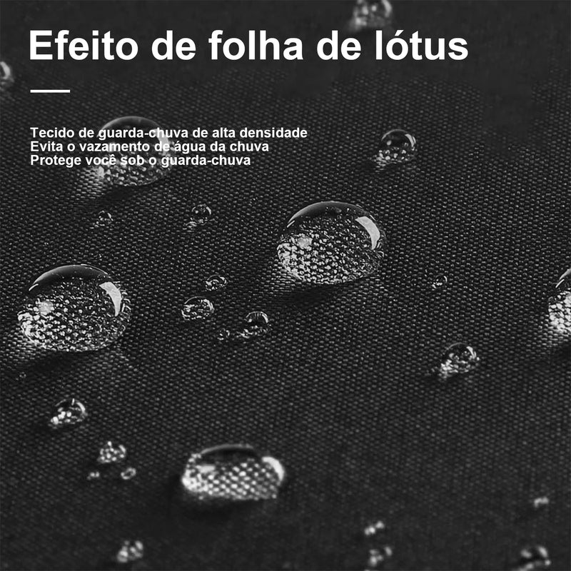 Guarda chuva dobrável automático de 10 ossos com luzes LED, portátil, ultravioleta, muito resistente