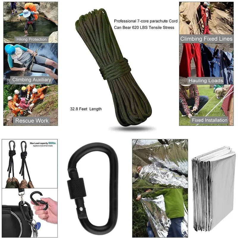 Kit Profissional de Sobrevivência de Emergência – o aliado essencial para exploradores, aventureiros e amantes da natureza!